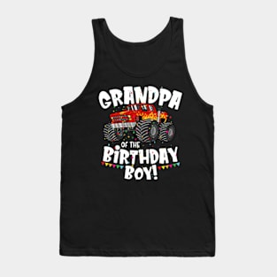 Monster Truck Grandpa Of The Birthday Boy Gift For Him Tank Top